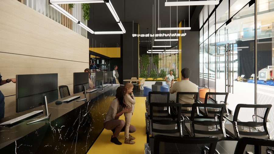 Diseño de agencia de empleo Colsubsidio Engativá